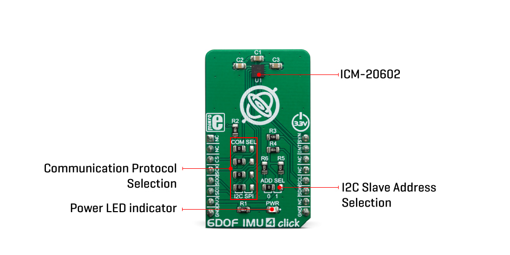 Mikroe Sensors 6DOF IMU 4 Click