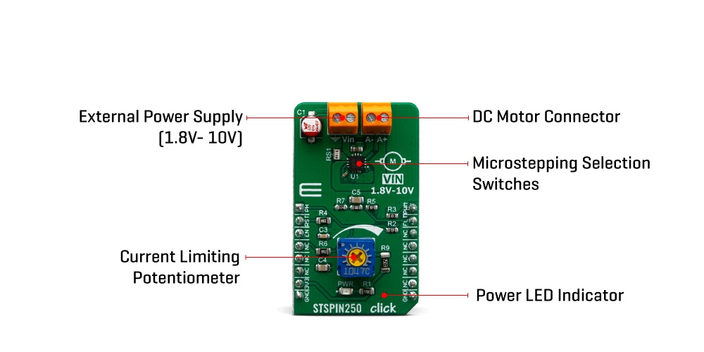 Click Boards Motor Control STSPIN250 click
