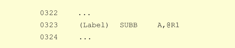 SUBB A,@Ri SUBB A,@Ri