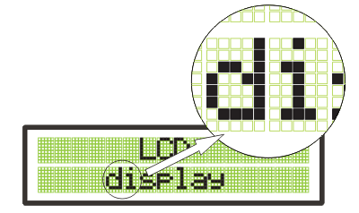 LCD screen pixels