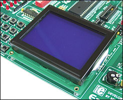 Easy8051A GLCD displays