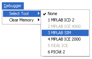 Selecting Simulator