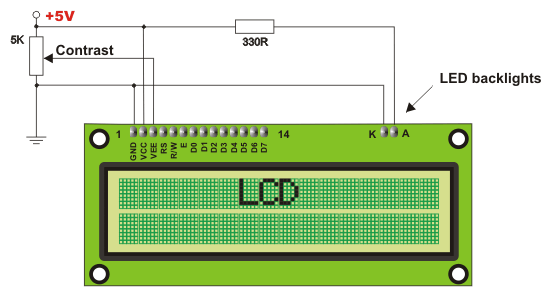 Connecting LCD