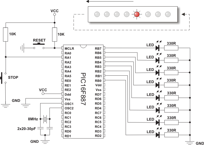 Example 5 - Using subroutine, using push-buttons