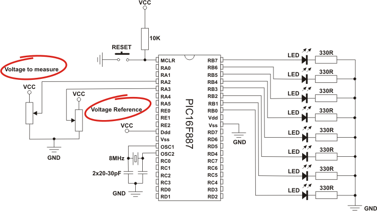 Example 11 - Using A/D converter