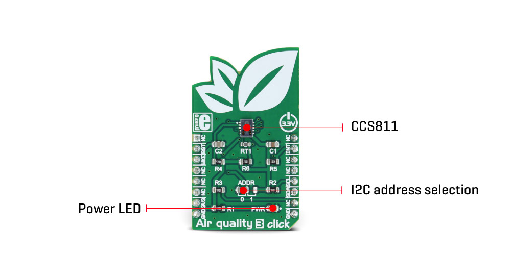 MikroE Sensors Air quality 3 click