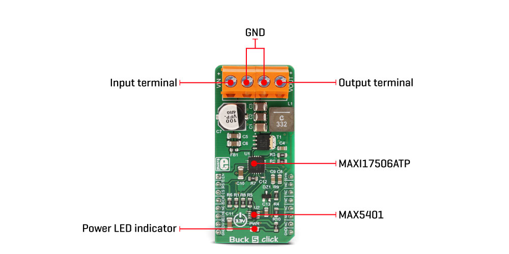 Mikroe Power Management Buck 5 click