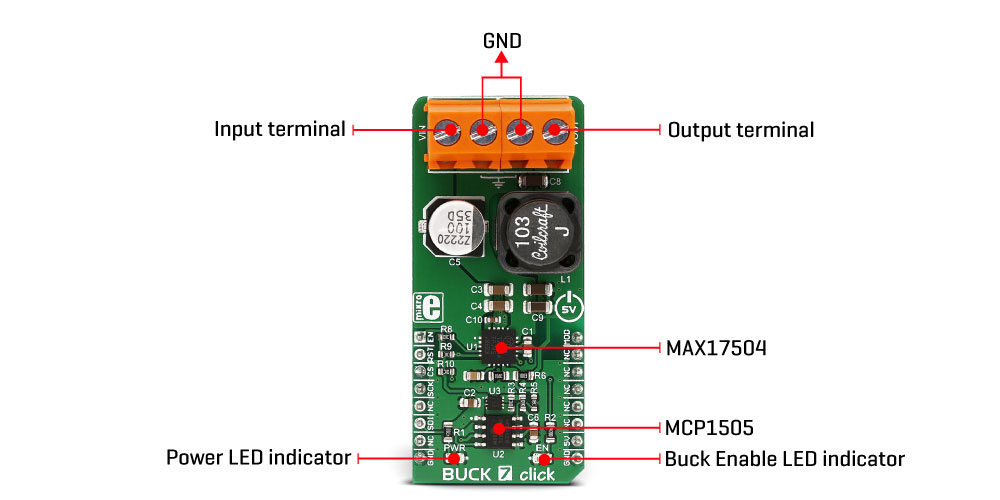 Mikroe Power Management BUCK 7 click