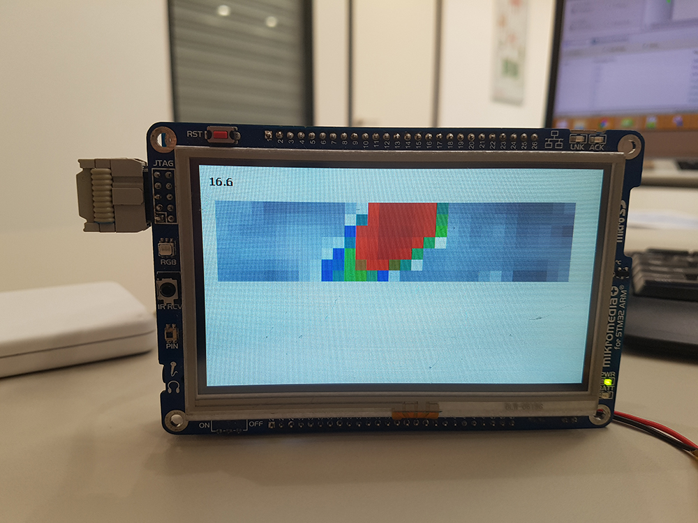 mikromedia Plus for STM32 - 30x6 matrix is displayed