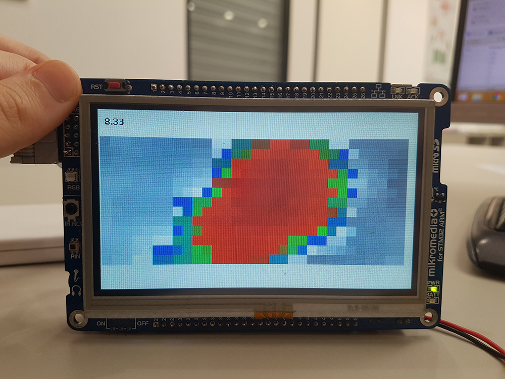 mikromedia Plus for STM32 - 30x11 matrix is displayed