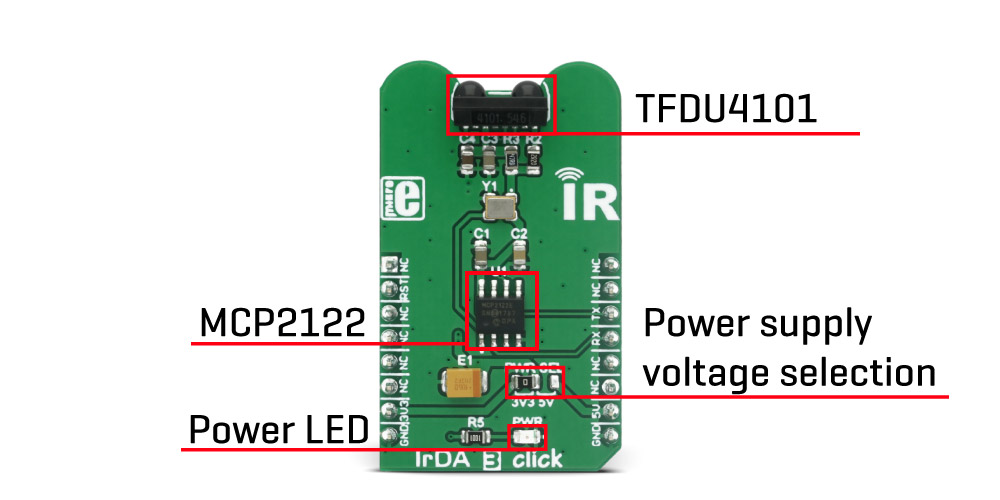 Mikroe Sensors IrDA 3 click