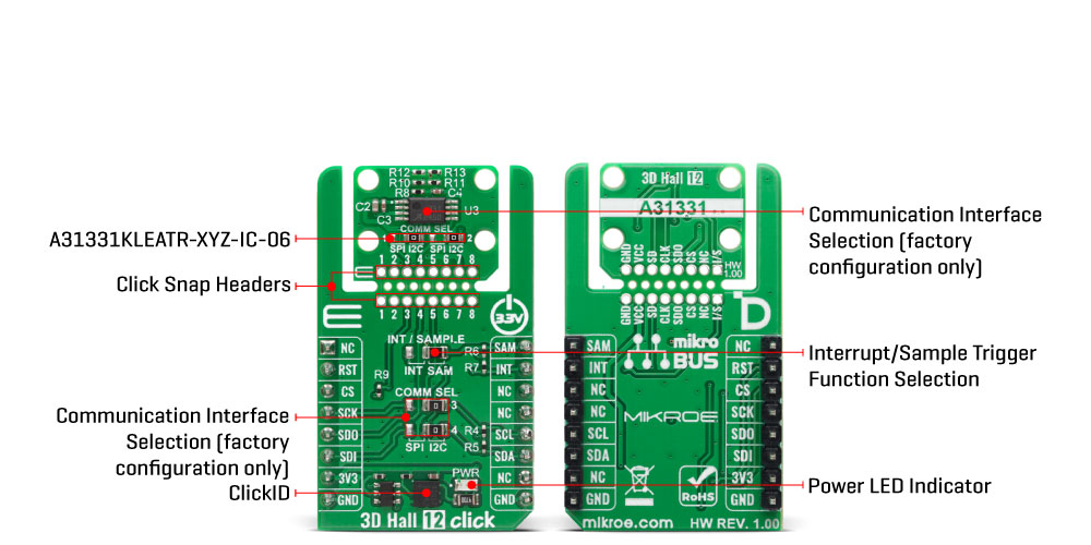 3D Hall 12 Click - I2C v100 Inner Image