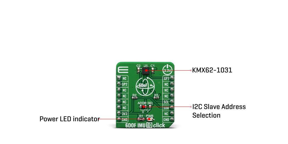 Click Boards Sensors Motion 6DOF IMU 10 click