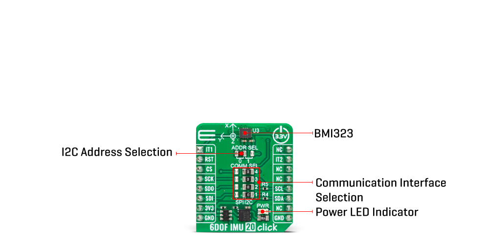 6dof imu 12 Click Board™ inner img