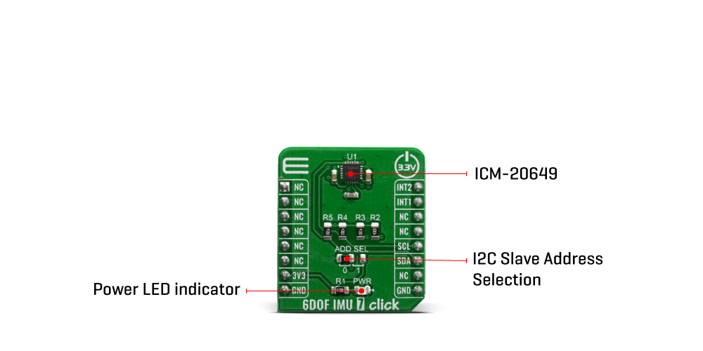 Shop Click Boards Sensors 6DOF IMU 7 Click