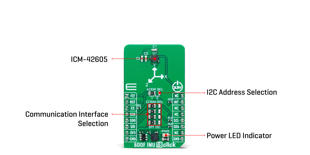 6dof imu 18 Click Board™ inner