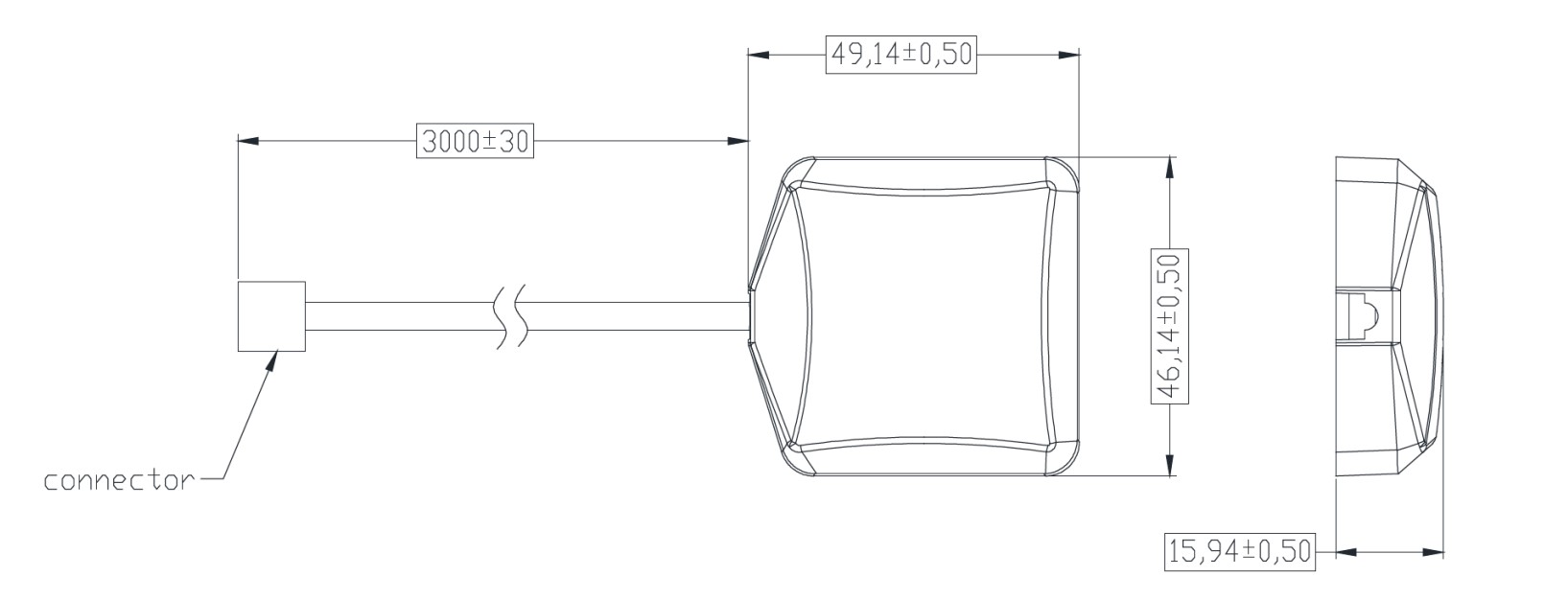 GNSS L1/L5 Band Active Antenna (Standard Precision)