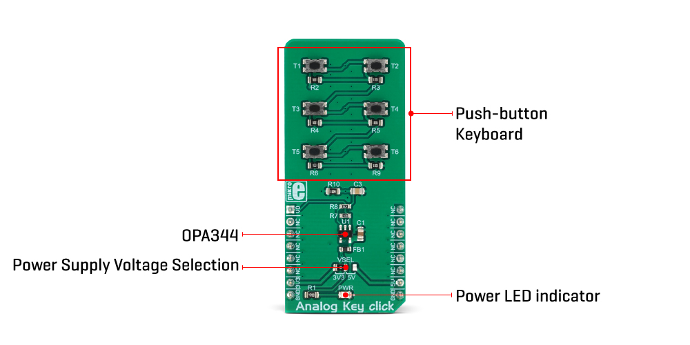 Mikroe Mixed-Signa lAnalog Key Click