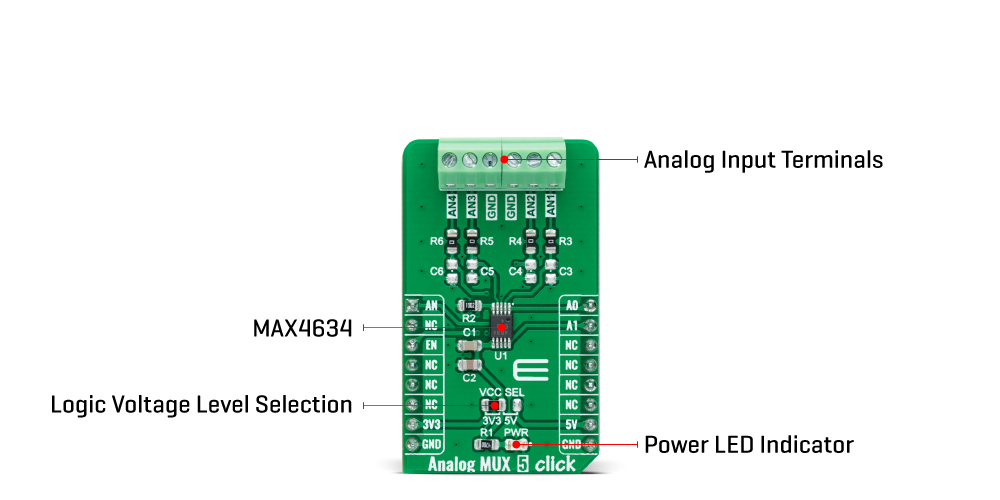 Analog MUX 5 Click inneri