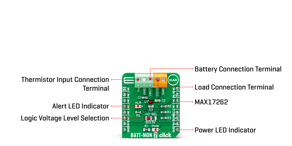 Batt mon 2 Click Board™ inner