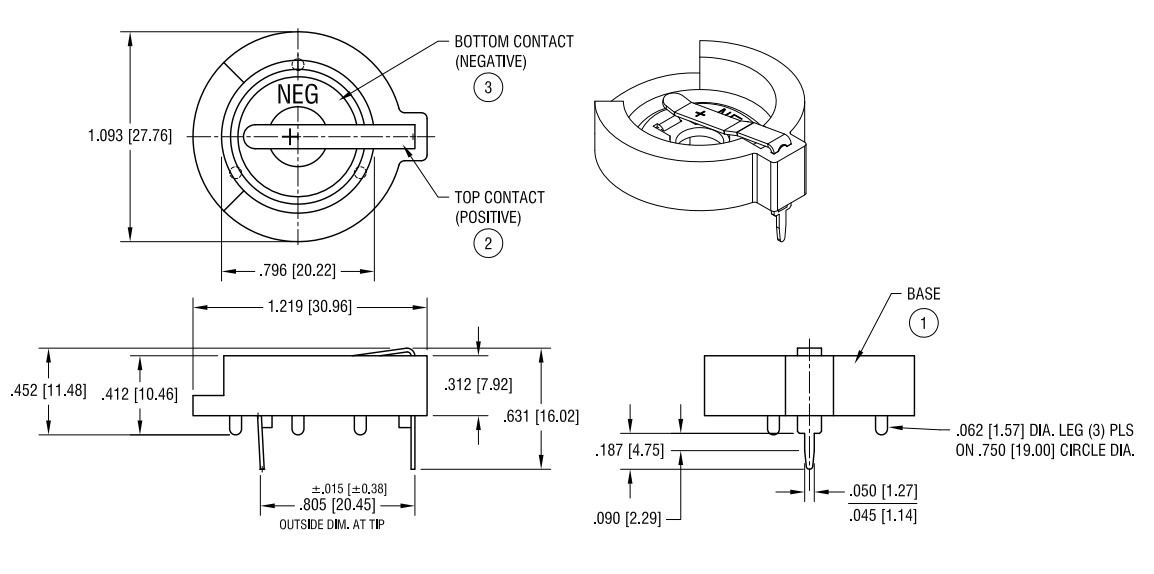 Battery Holder for CR2032