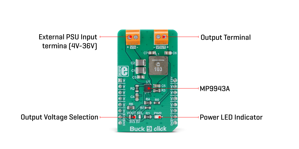 Mikroe Power Management Buck 9 Click