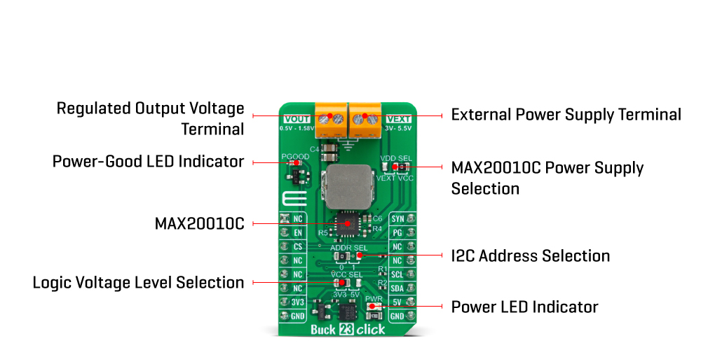 Buck 23 Click Board™ inner