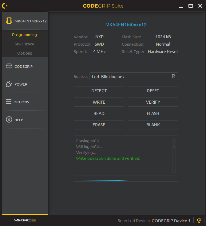 CODEGRIP Suite Programming