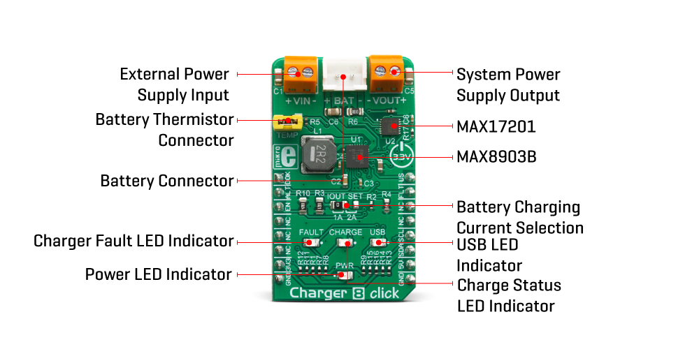 Mikroe Power Management Charger 8 Click