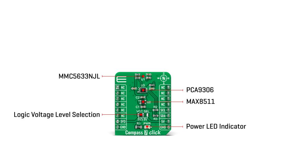 Compass 7 Click Board™ inneri2