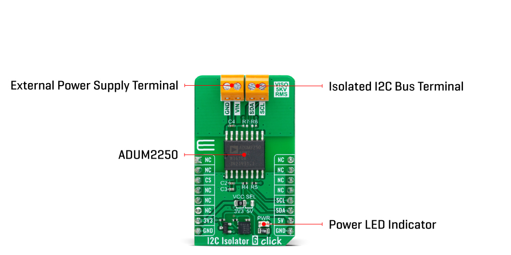 I2C Isolator 6 Click Board&trade; inner