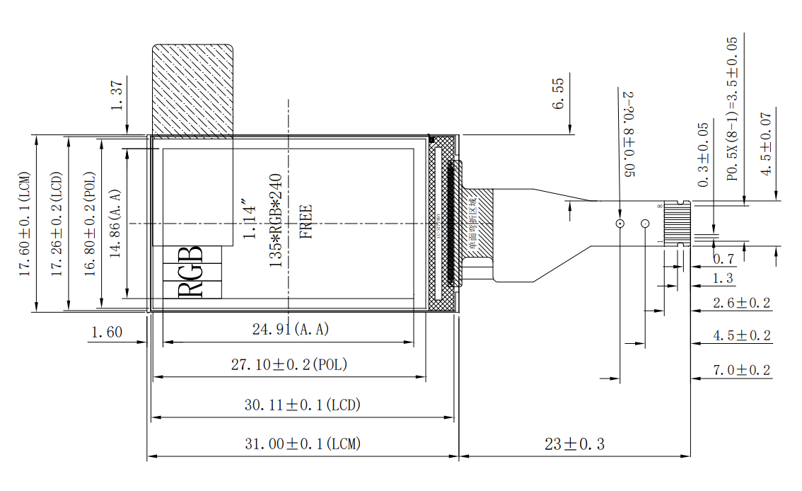 LCD IPS 1.14” Display Image
