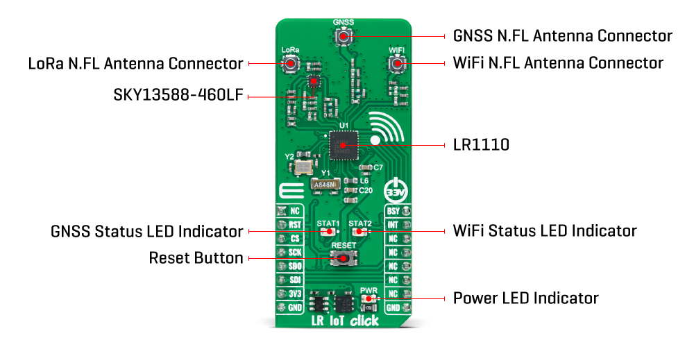 LR IOT Click Board™ inner