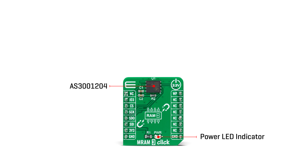 MRAM 3 Click Board™ inner