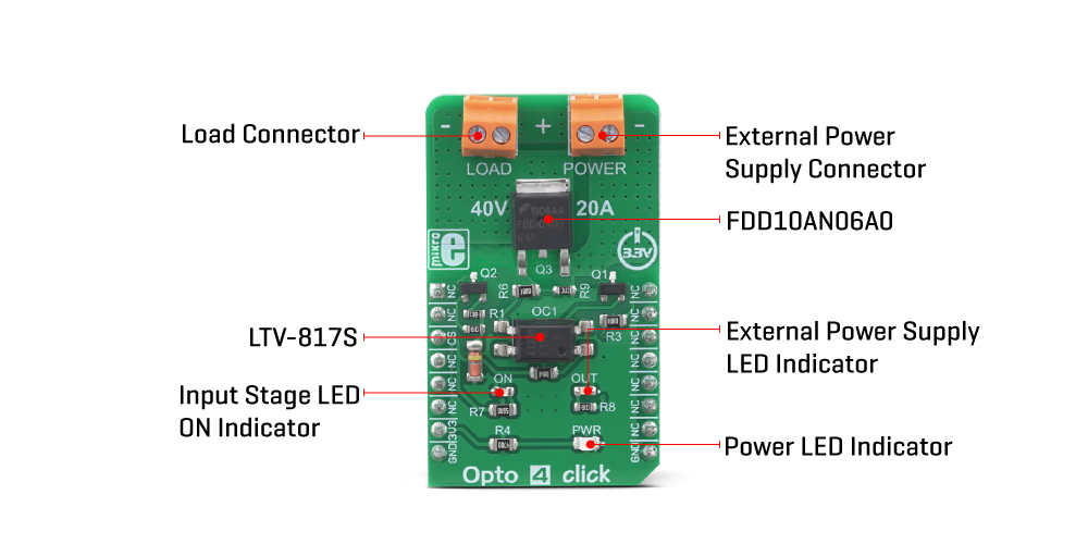 MikroE Miscellaneous OPTO 4 Click