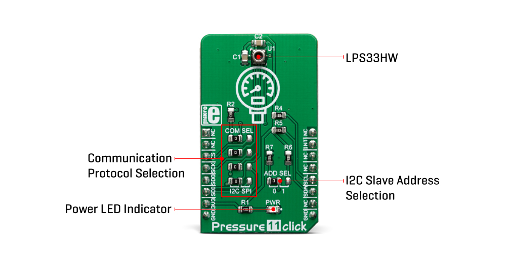 Mikroe Sensors Pressure 11 Click