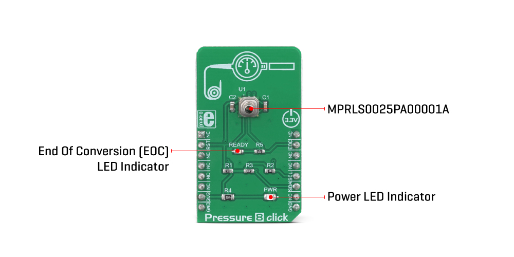 MikroE Sensors Pressure 8 Click