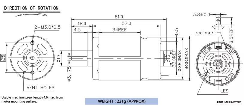 DC Motor RS-555 Image