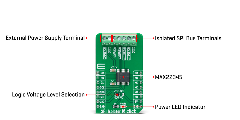 SPI Isoloator 6 Click inner