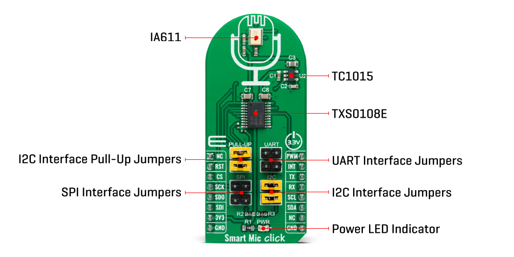 Smart mic Click Board™ inner