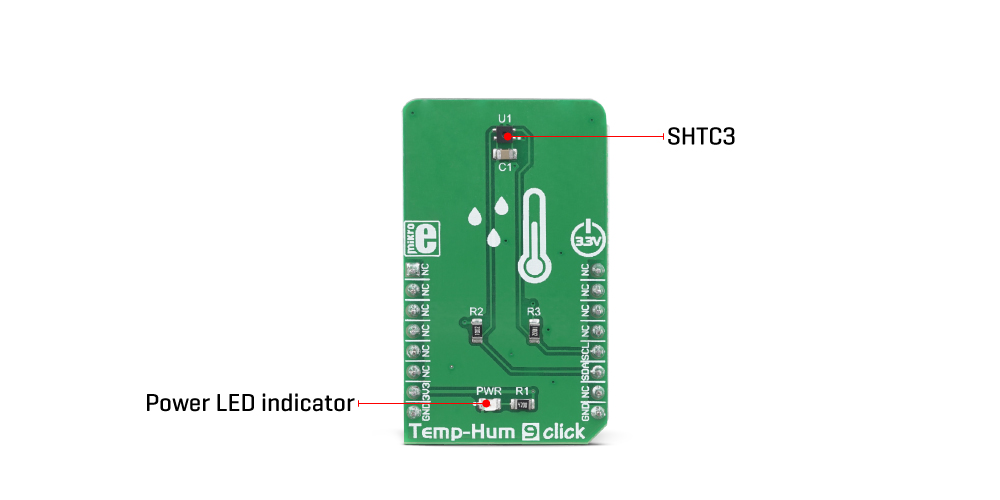 MikroE Sensors Temp&Hum 9 Click
