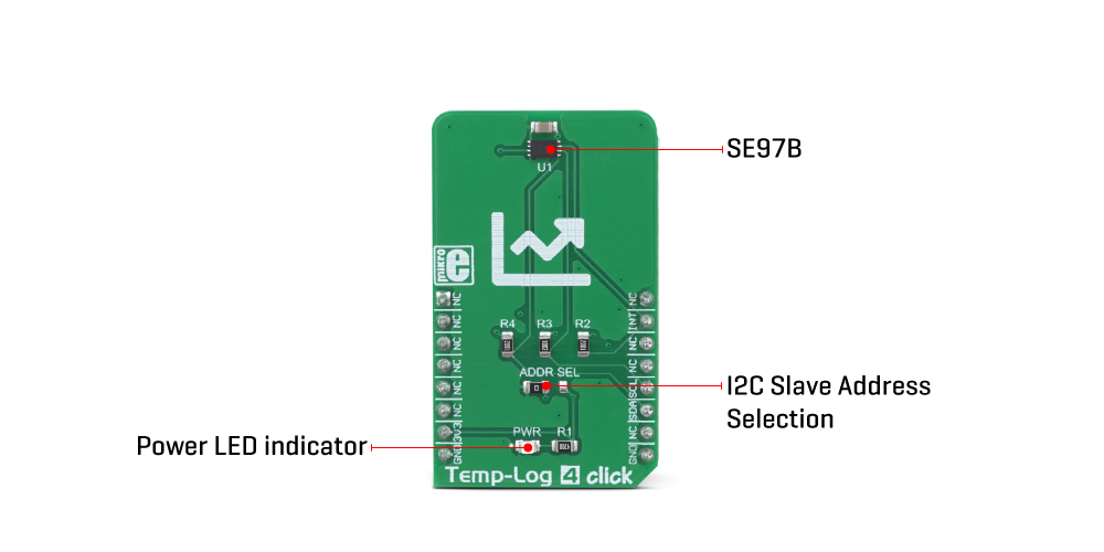 MikroE Sensors Temp-Log 4 Click