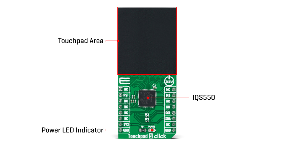Touchpad 5 Click Board™ inner