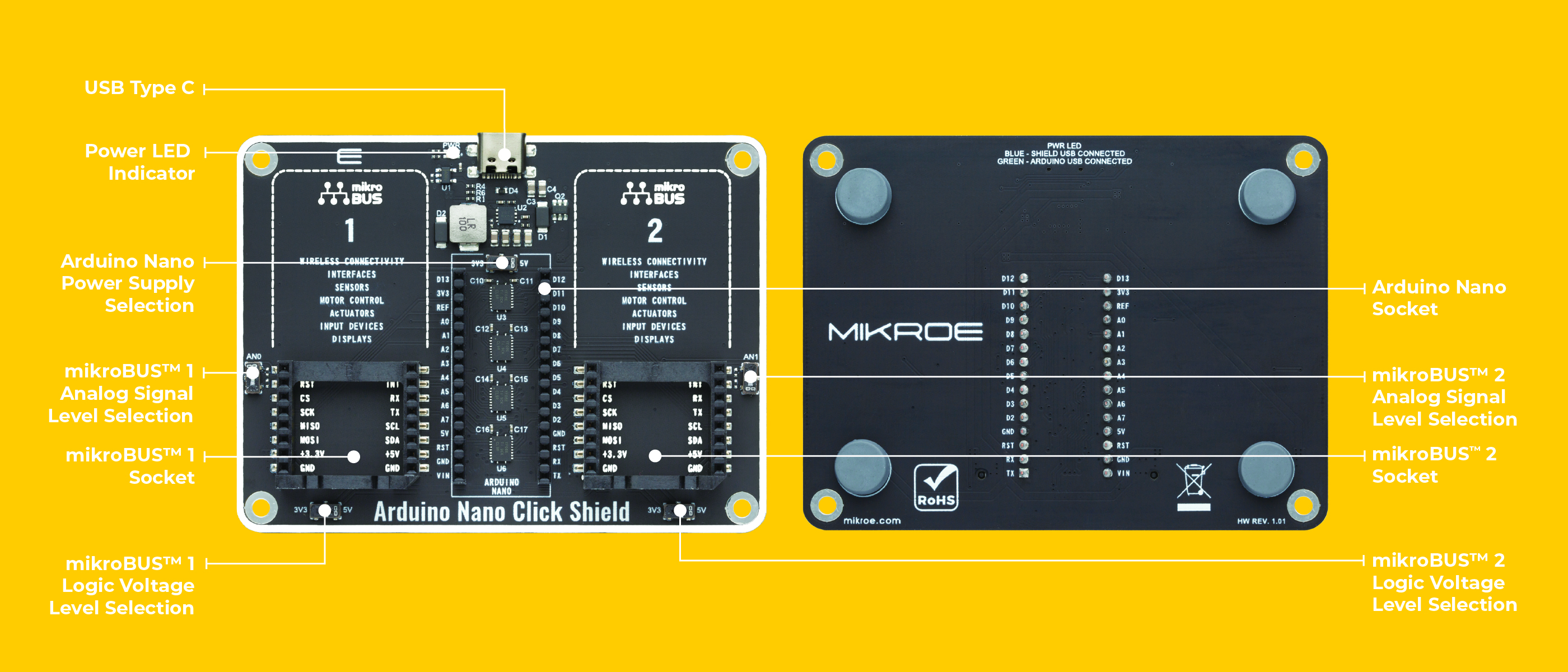 Arduino Nano Click Shield Inner Image