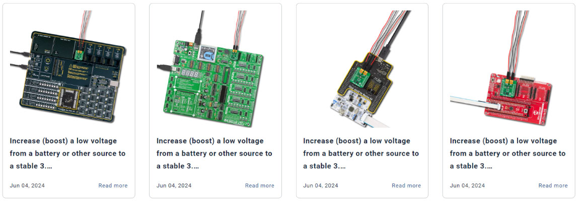 Hundreds of ready-for-use-projects on EmbeddedWiki with Boost 11 Click 