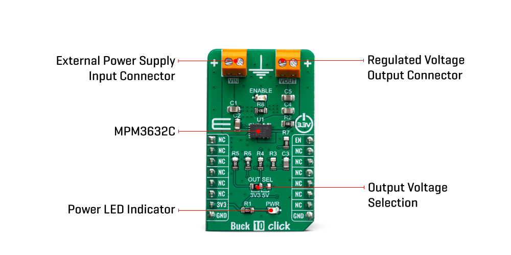 Buck 10 Click Board™ inner