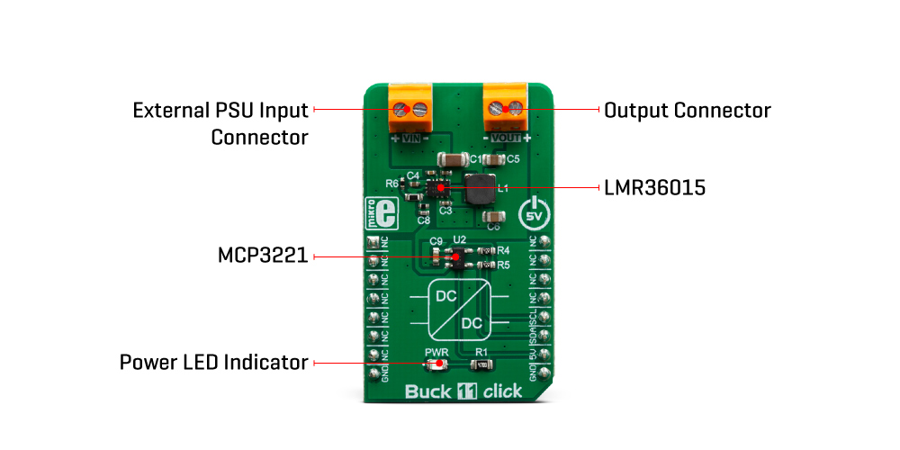 Mikroe Power Management Buck 11 Click