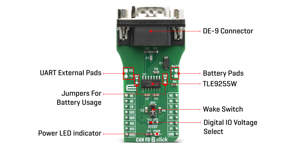 Click Boards Interface CAN CAN FD 2 Click