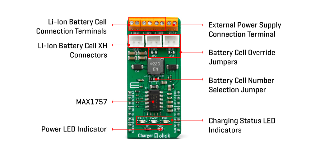 Click boards power management charger 9 Click