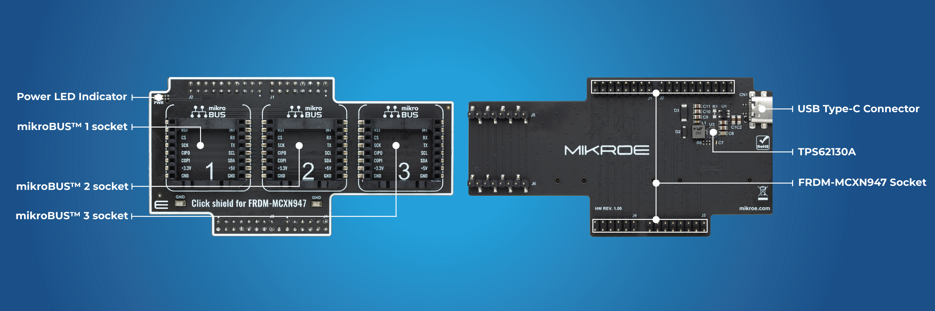 Click Shield for FRDM-MCXN947 Inner
